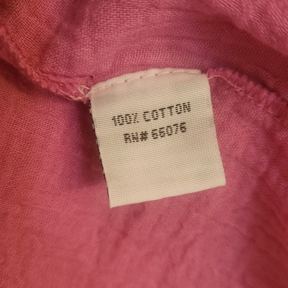 NWT Raviya Pink Cotton Maxi Dress Cover-up 100% Cotton 1X - Picture 5 of 8